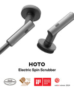 HOTO Cordless Spin Scrubber IPX7 Waterproof Long Handle

