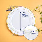 JOLLY CHEF Disposable Plastic Plates – 10 Inch

