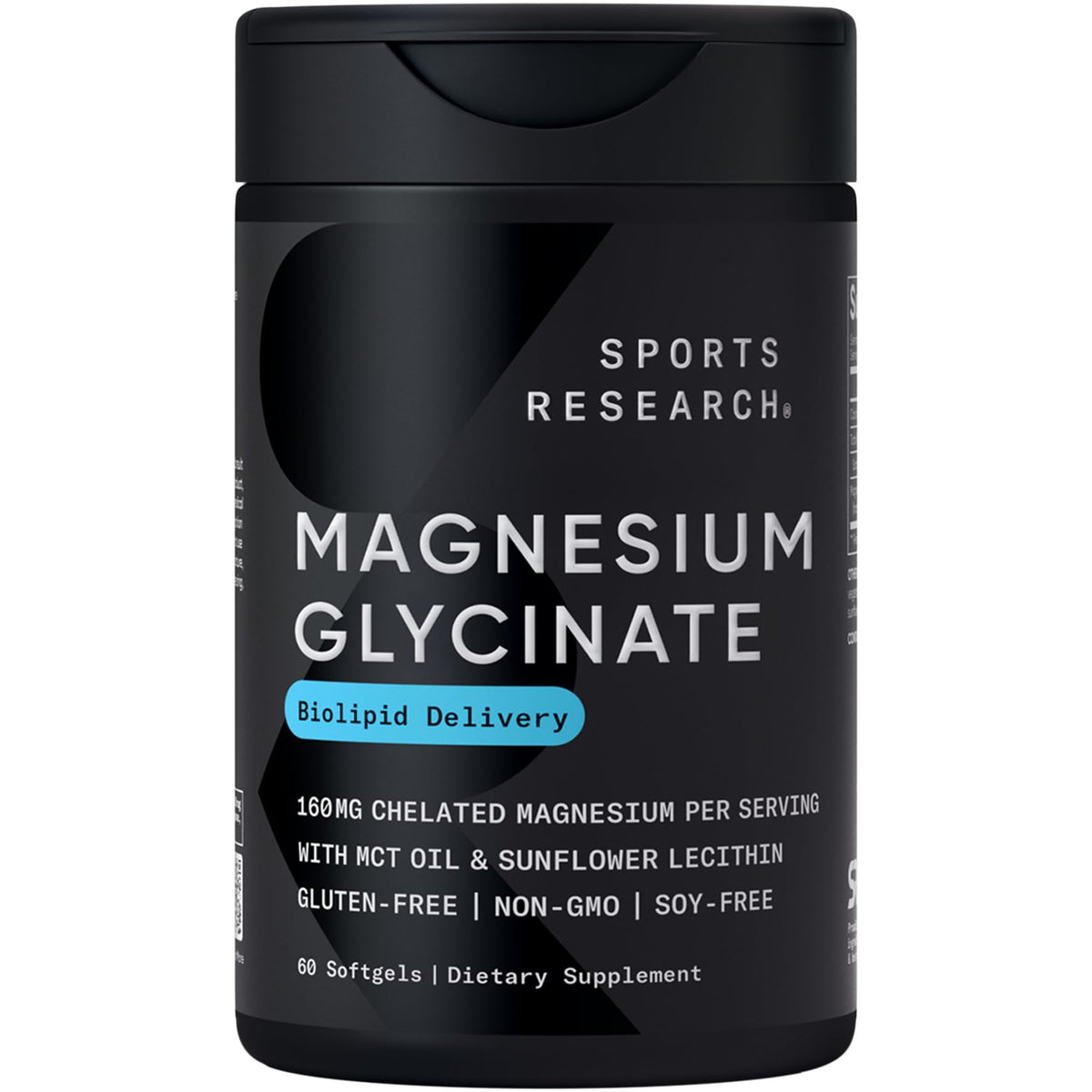 Sports Research Magnesium Glycinate - Chelated 160 mg for Restful Sleep
