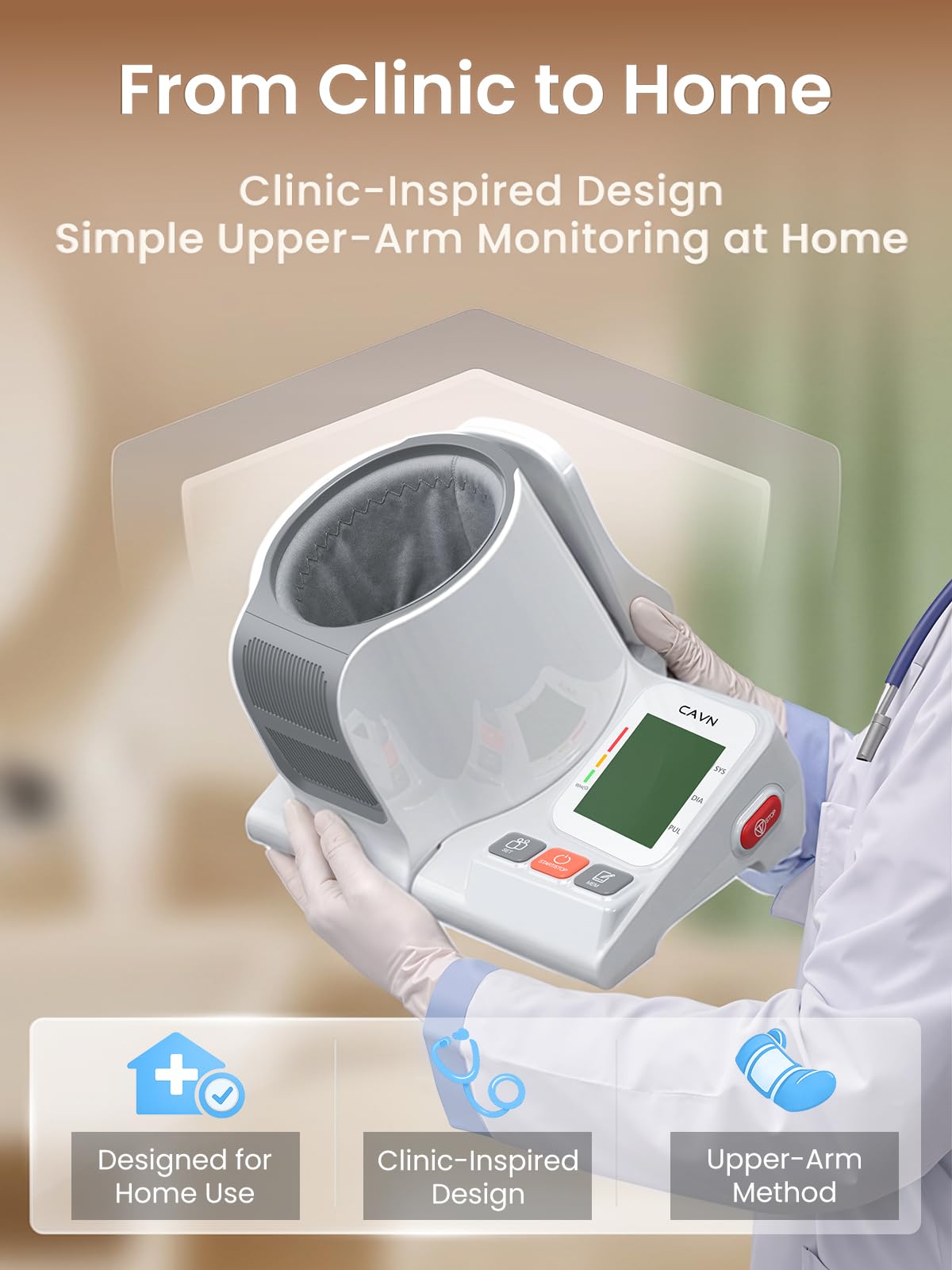CAVN Blood Pressure Monitor Barrel-Type Upper Arm

