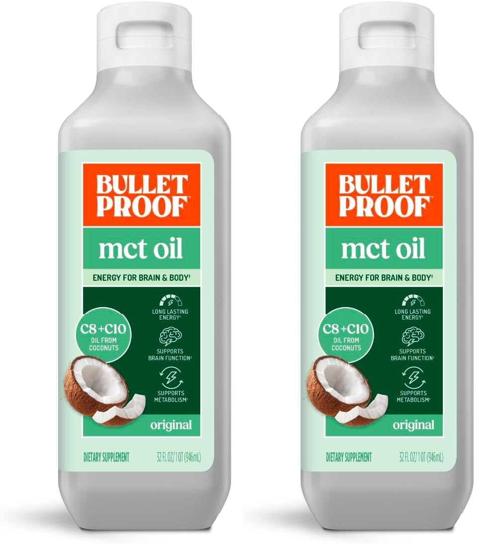 Bulletproof C8 & C10 MCT Oil, 100% Pure Coconut, Unflavored, Non-GMO