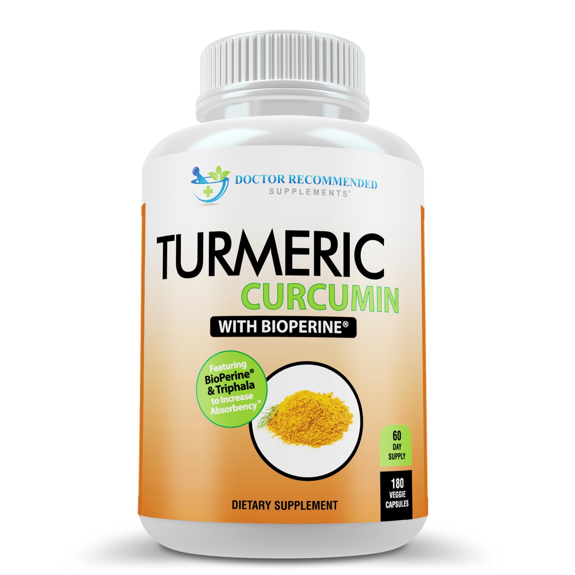 Turmeric Curcumin with BioPerine Organic Veggie Caps

