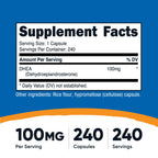 Nutricost DHEA 100mg Supplement - Gluten Free

