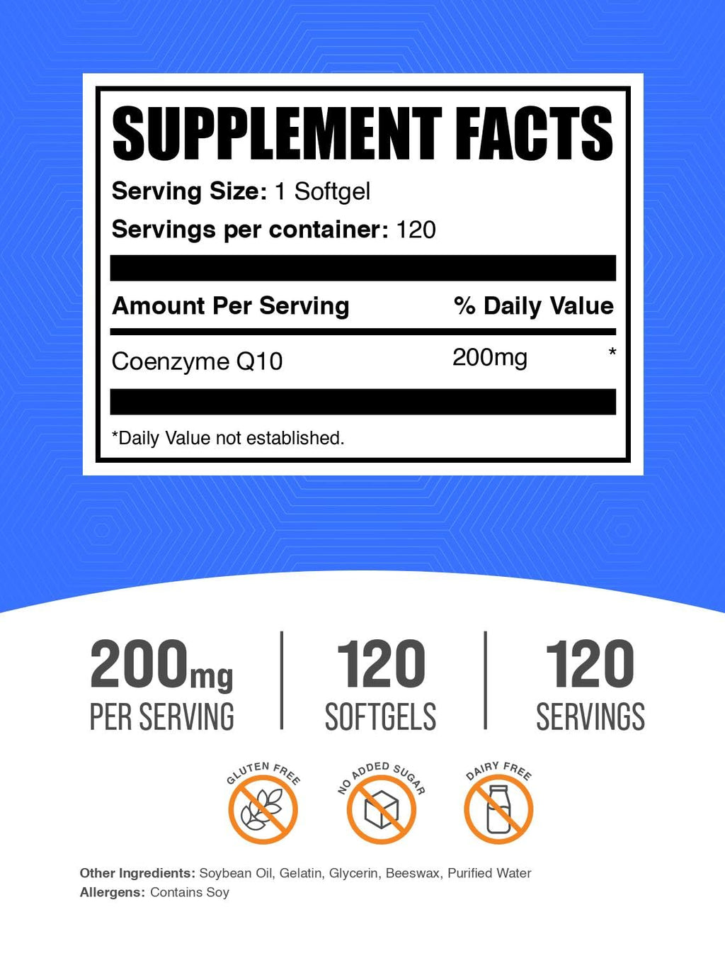 BulkSupplements CoQ10 200mg Softgels | Wellness Support

