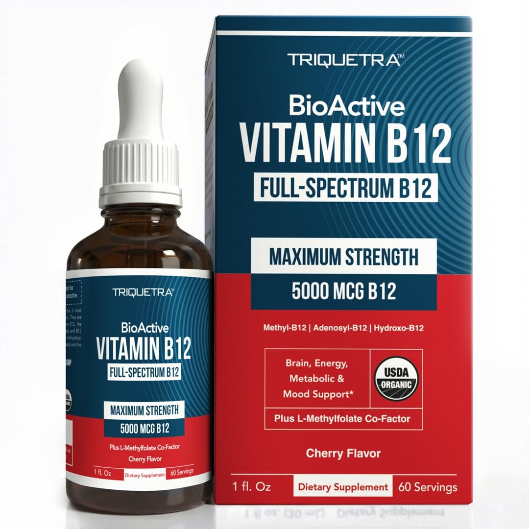 BioActive Vitamin B12 5000 mcg - 3 BioActive Forms, Vegan & Non-GMO