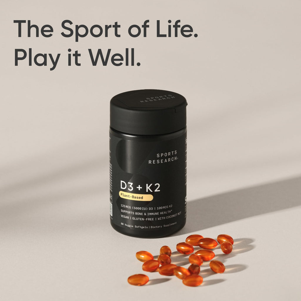 Sports Research Vitamin D3 + K2 with Coconut Oil - Vegan

