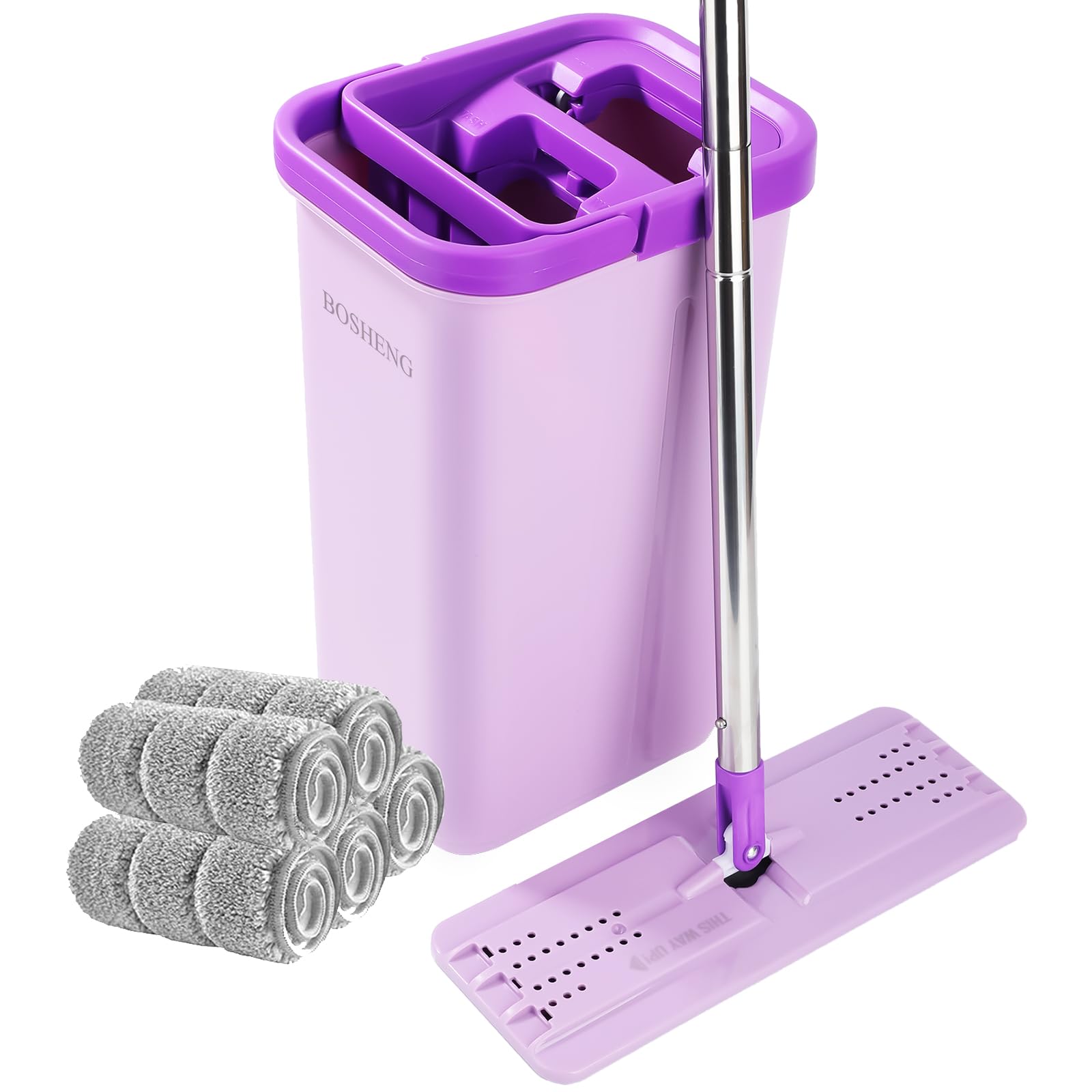 BOSHENG Mop and Bucket with Wringer Set for Floor Types