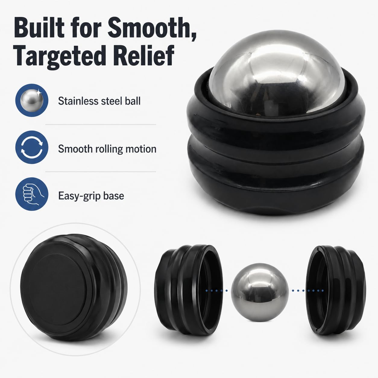 Cold Massage Roller Ball by Flyfan – Handheld Muscle Roller

