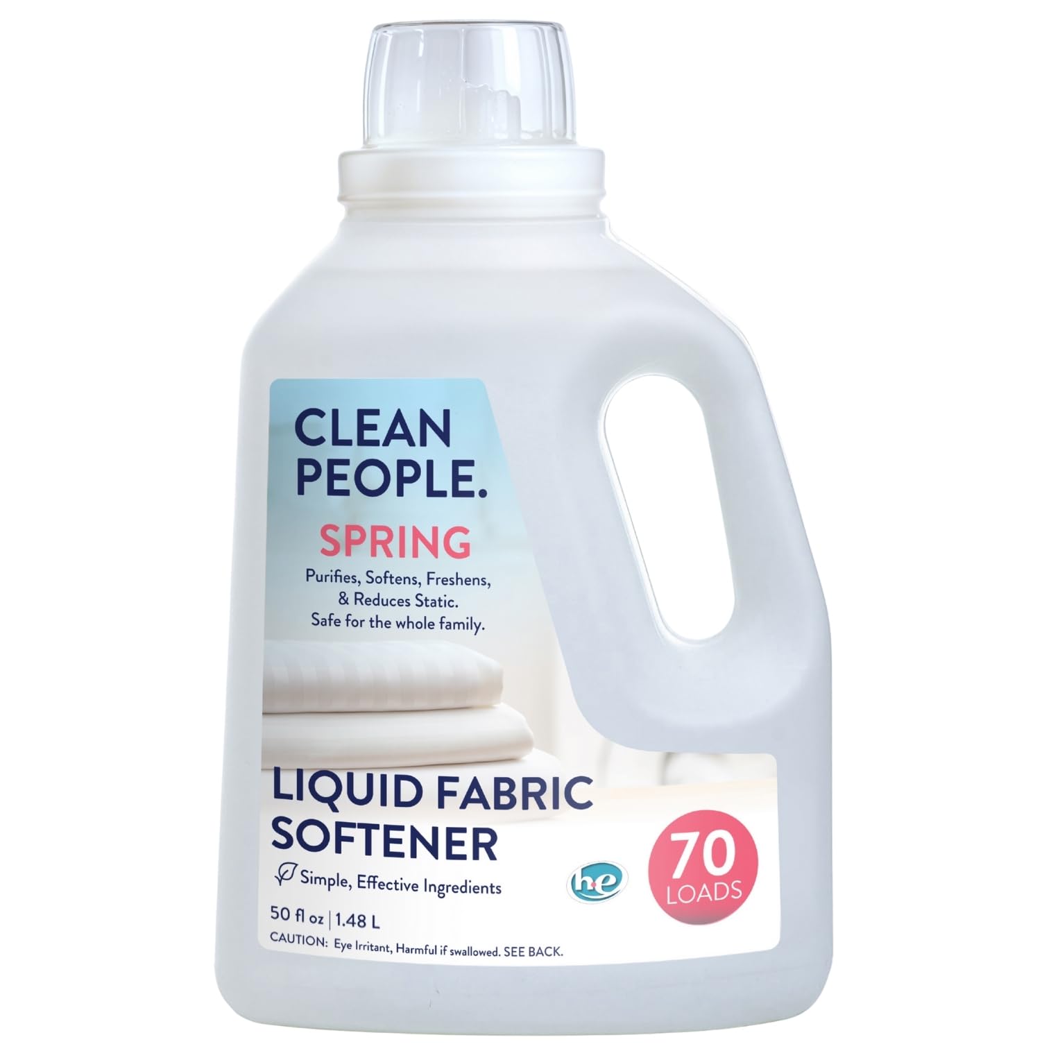 Liquid Fabric Softener by The Clean People - Softens Fabrics and Reduces Static - Vegan