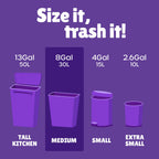 FORID Trash Bags for Home Office Kitchen | Durable

