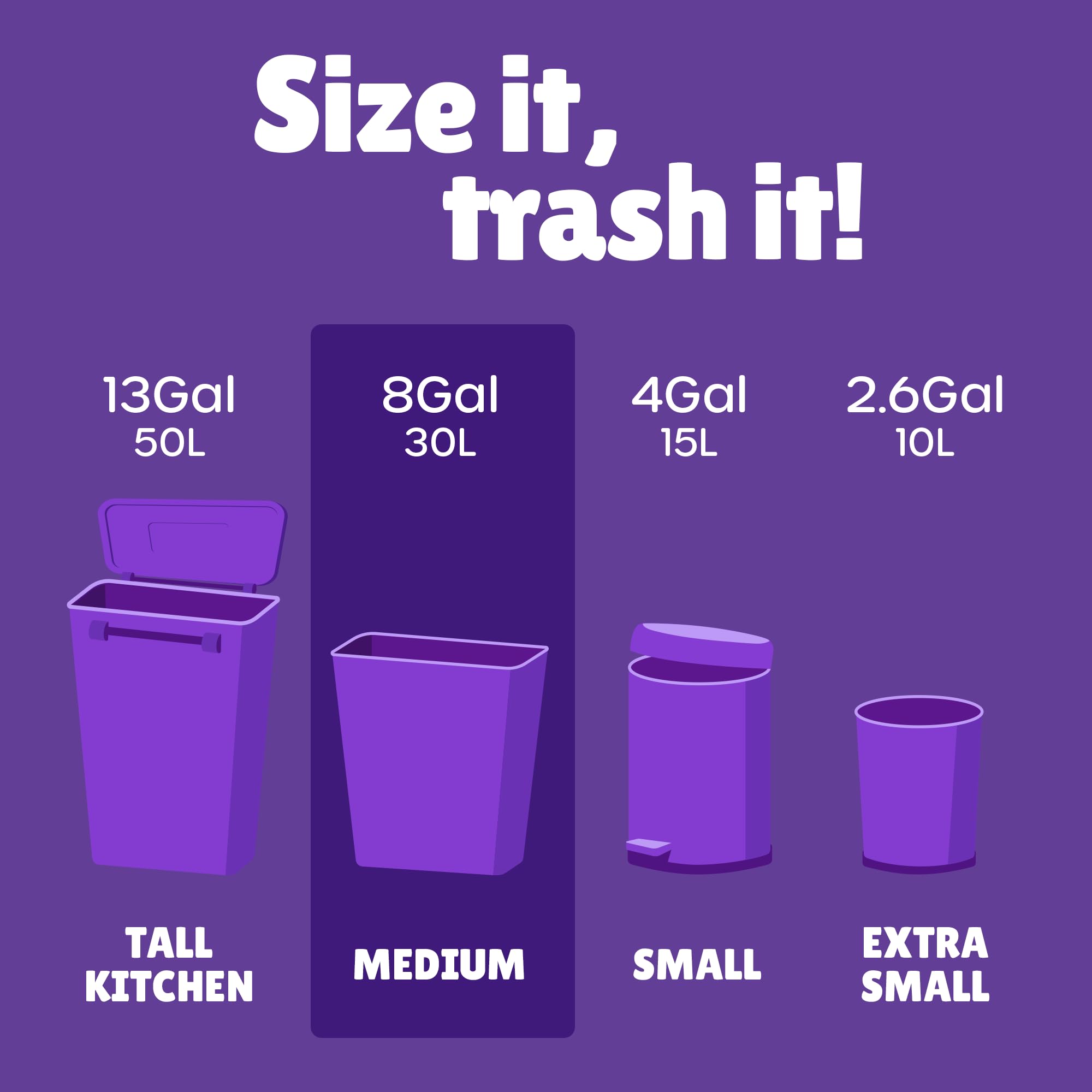 FORID Trash Bags for Home Office Kitchen | Durable

