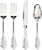WDF Disposable Plastic Silverware Set – Heavy-Duty Cutlery for Weddings & Parties