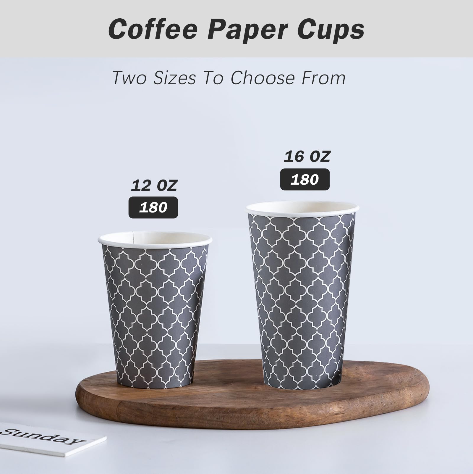Lamosi Insulated Disposable Paper Cups for Hot & Cold Drinks

