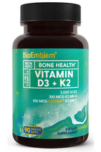 BioEmblem Vitamin D and K Supplement - Vegetarian, Non-GMO

