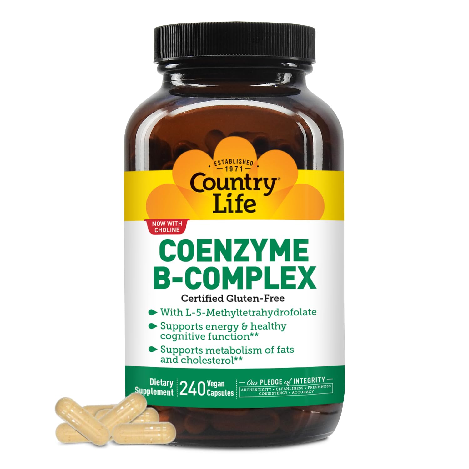 Country Life Coenzyme B-Complex with Methylfolate & B12

