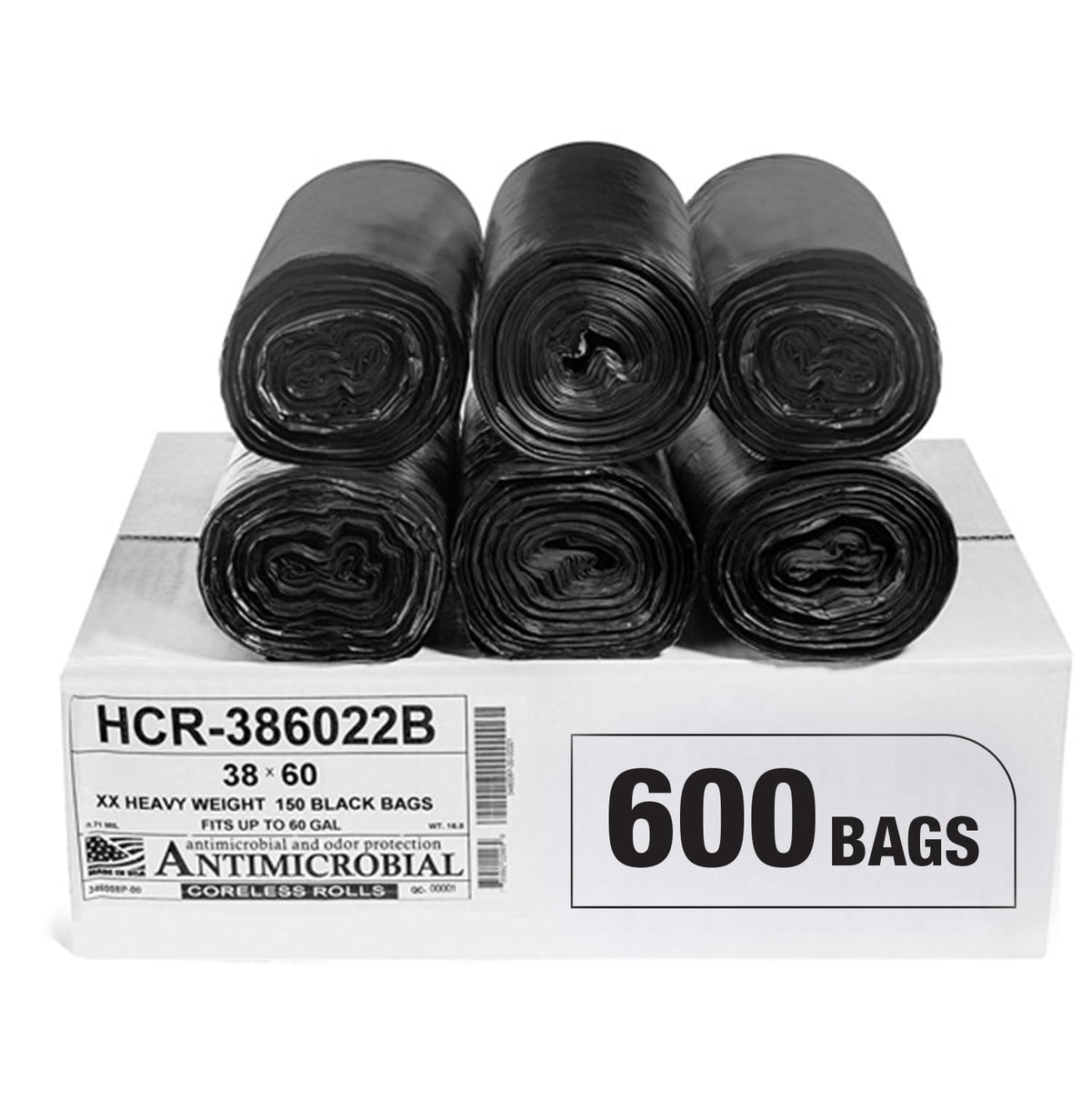 Aluf Plastics High Density Trash Bags - Heavy-Duty
