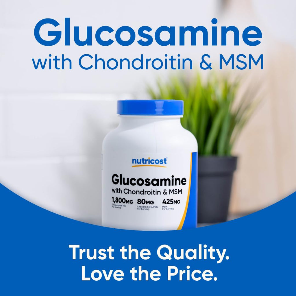 Nutricost Glucosamine HCl 1800mg with Chondroitin & MSM

