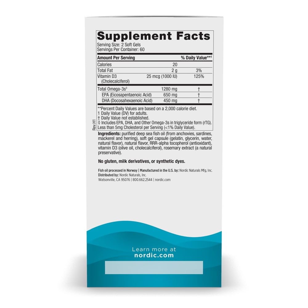 Nordic Naturals Ultimate Omega-D3 Lemon Flavor

