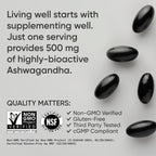 Sports Research Ashwagandha Softgels for Relaxation and Sleep

