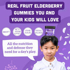 Llama Naturals Elderberry Gummies for Kids - Vegan Immune Support

