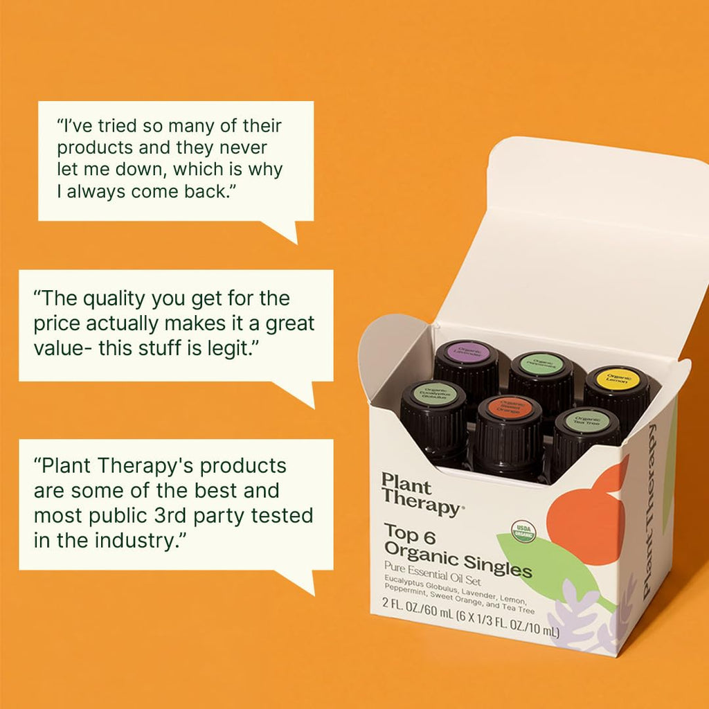 Plant Therapy Organic Essential Oil Set | Therapeutic Grade

