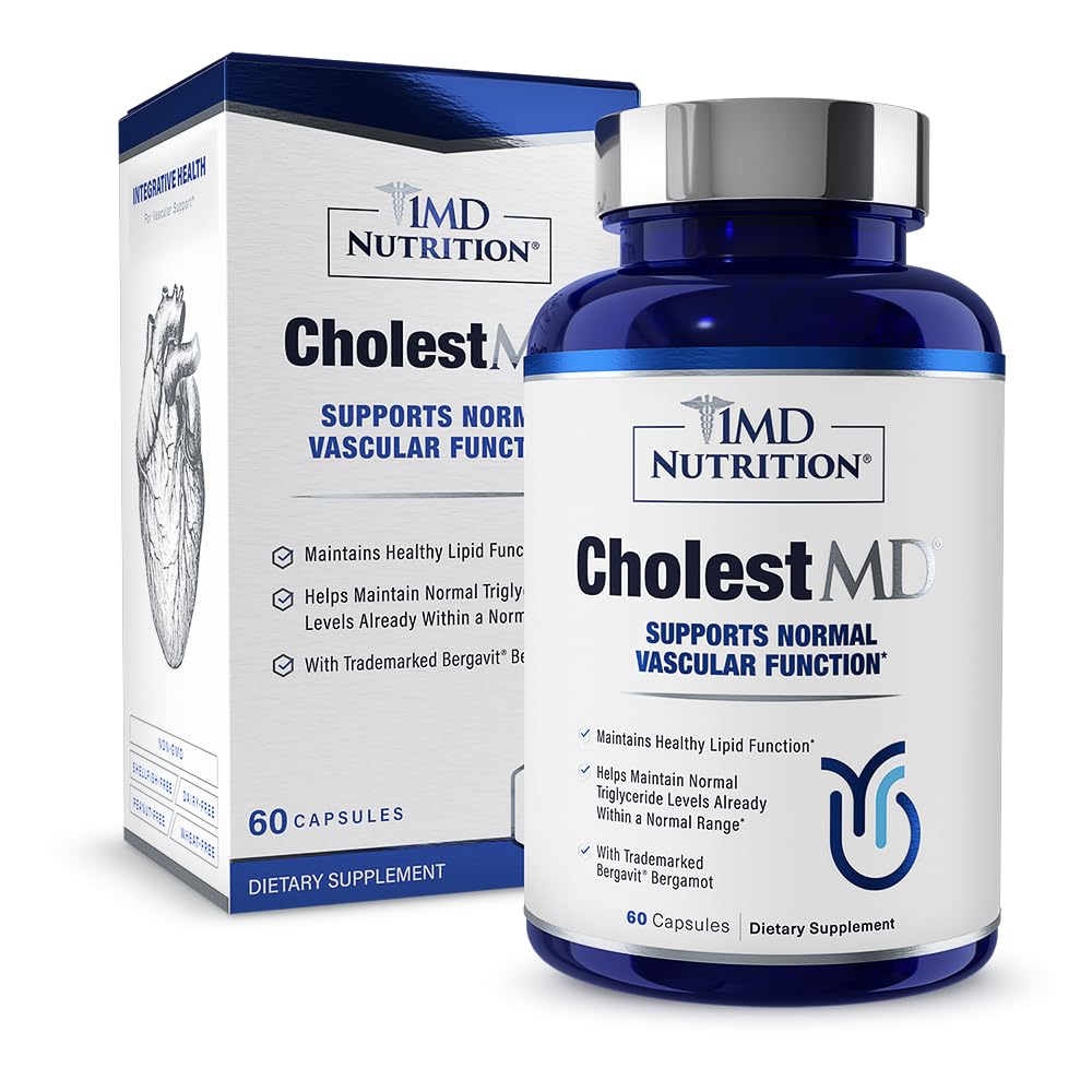 1MD Nutrition CholestMD with Olive Leaf Extract, Bergavit, Niacin & Garlic
