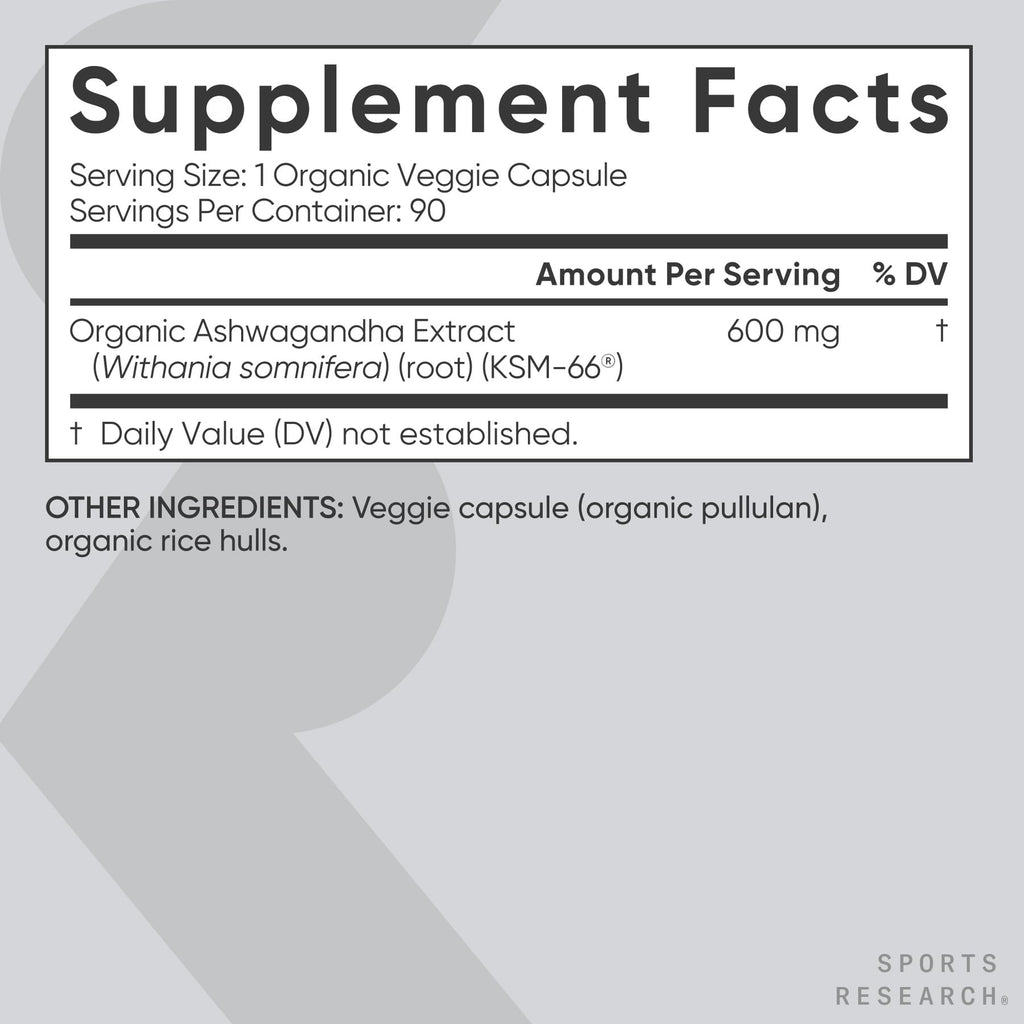 Sports Research Ashwagandha Supplement | Relaxation

