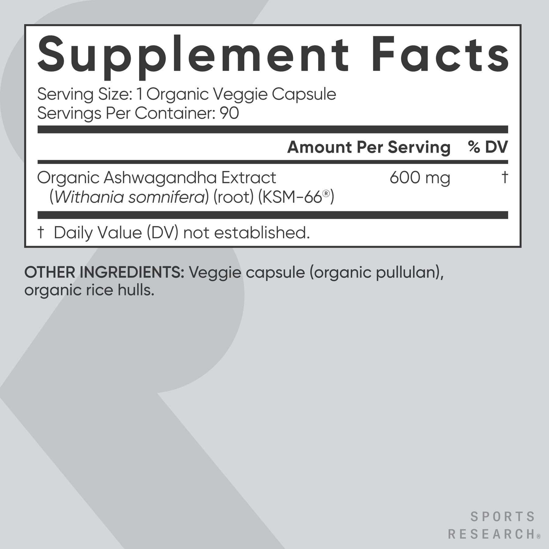 Sports Research Ashwagandha Supplement | Relaxation

