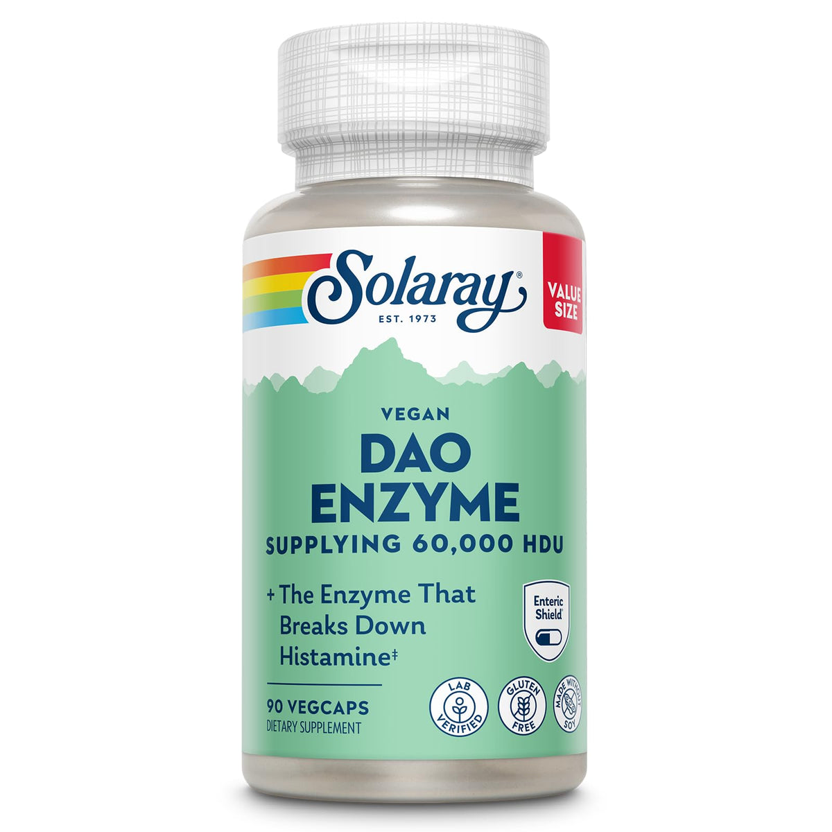 Solaray DAO Enzyme Digestive Enzyme for Histamine Metabolism - Vegan