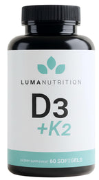 Luma Nutrition D3 + K2 10000 IU Vitamin for Bone Health

