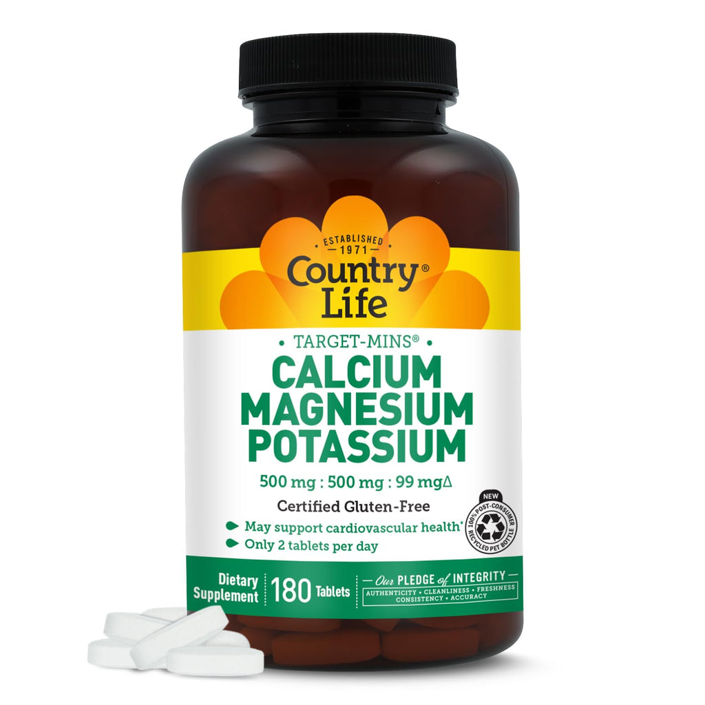 Country Life Target Mins Calcium Magnesium Potassium Supplement

