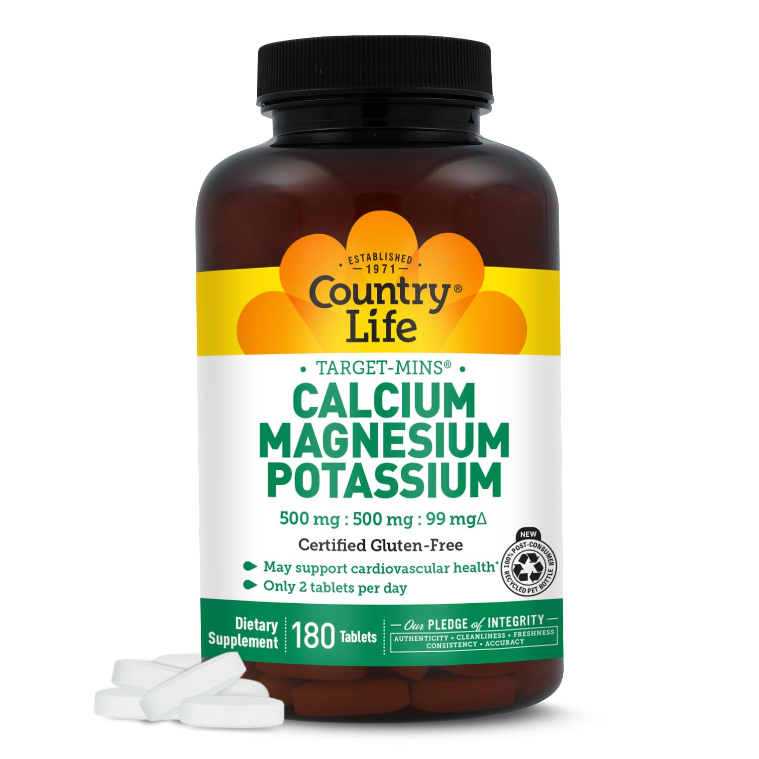 Country Life Target Mins Calcium Magnesium Potassium Supplement

