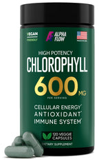 Alpha Flow Chlorophyll Capsules 600 mg Natural Energy

