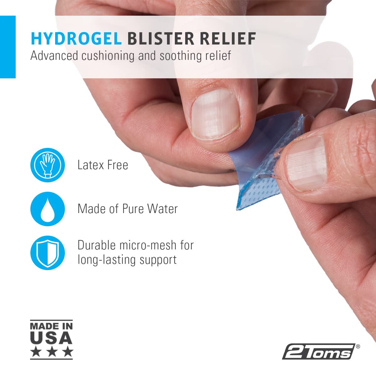 2Toms Hydrogel Squares for Blisters & Irritations

