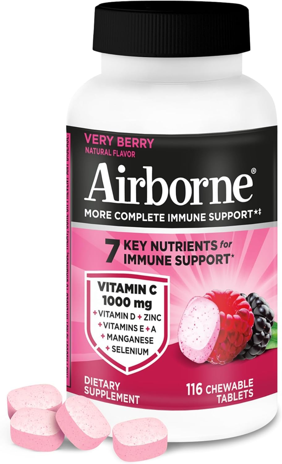 Airborne Vitamin C + Zinc Immune Support Chewables

