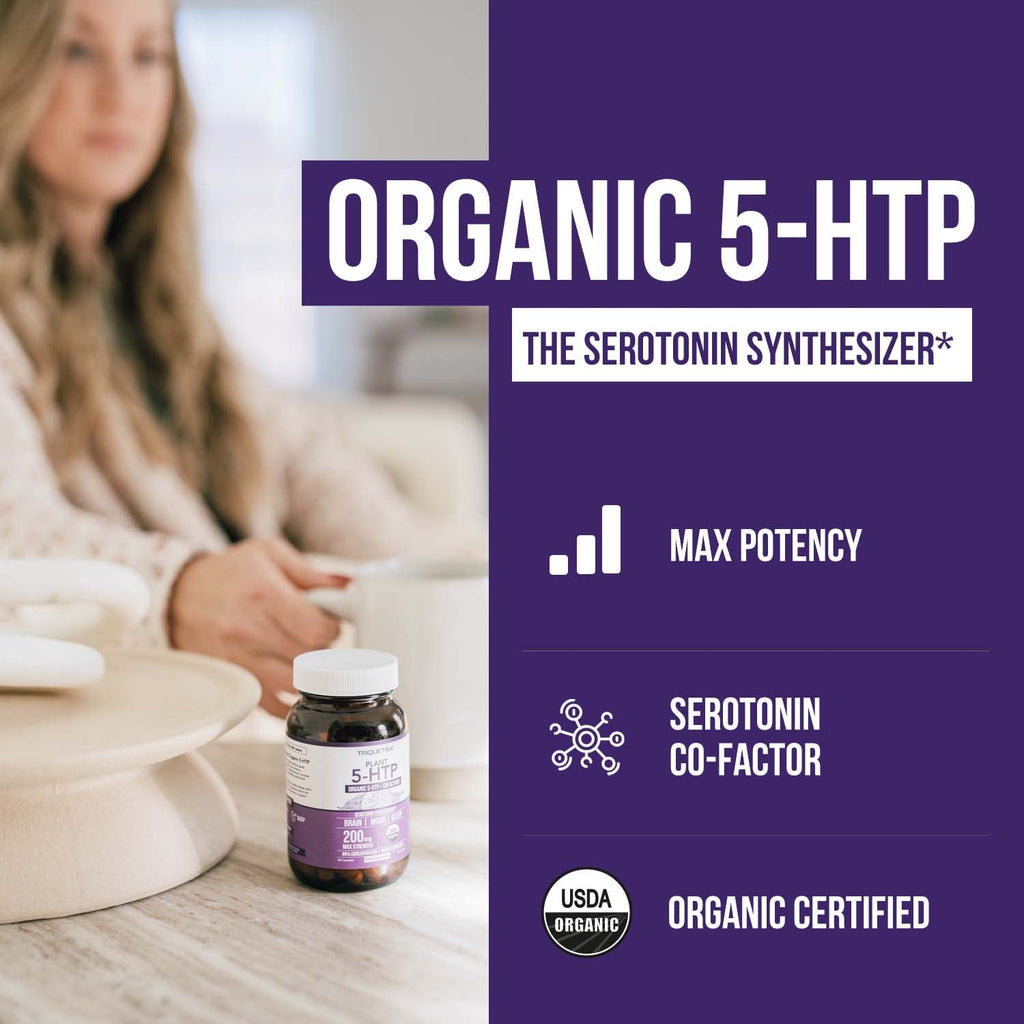 Organic 5-HTP Dietary Supplement with B6 & Lion’s Mane

