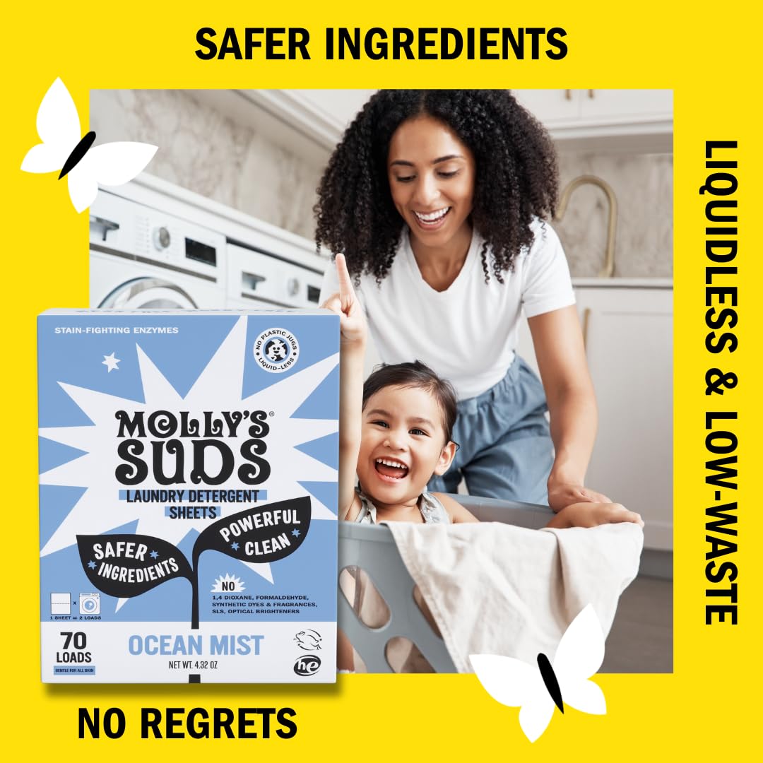 Molly’s Suds Laundry Detergent Sheets – Gentle & Eco

