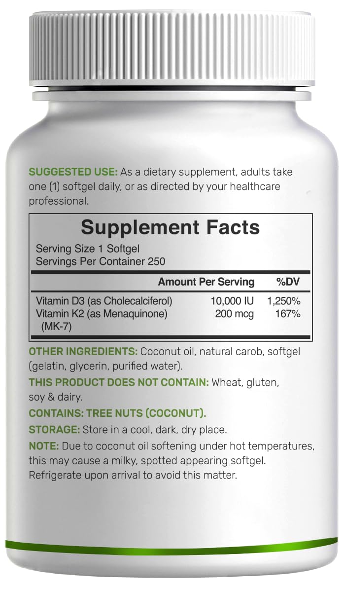 Deal Supplement Vitamin D3 K2 MK7 Softgels

