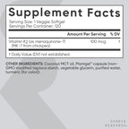 Sports Research Vitamin K2 MK-7 with Coconut MCT Softgels

