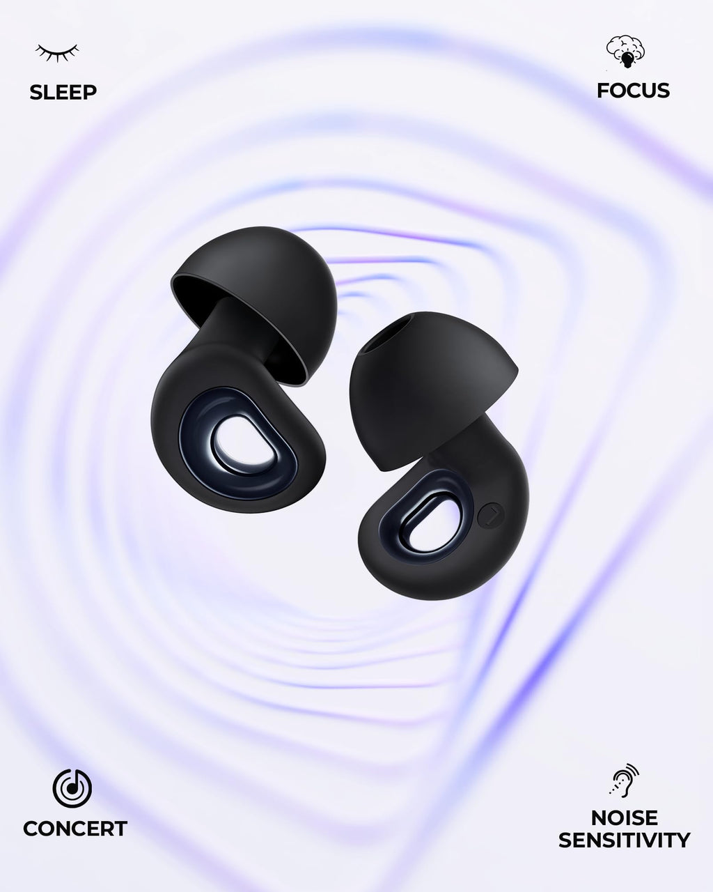 Sleep Ear Plugs – Reusable Silicone for Noise Reduction

