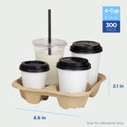 Karat Disposable Drink Carrier Molded Fiber Tray


