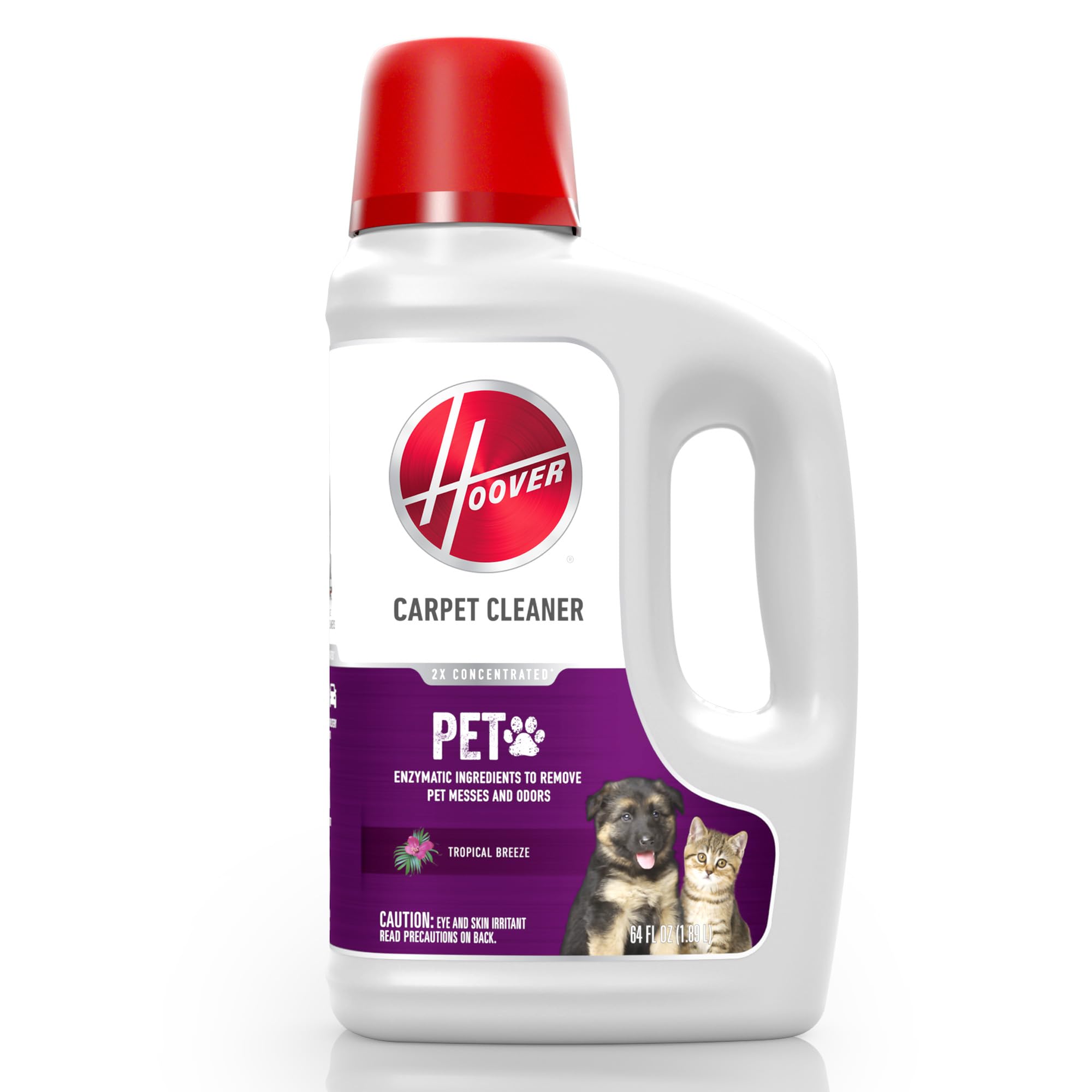Hoover Pet Carpet Cleaner Solution – Enzymatic Stain & Odor Removal