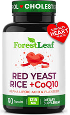 ForestLeaf Red Yeast Rice 1215 mg with CoQ10 | Citrinin Free

