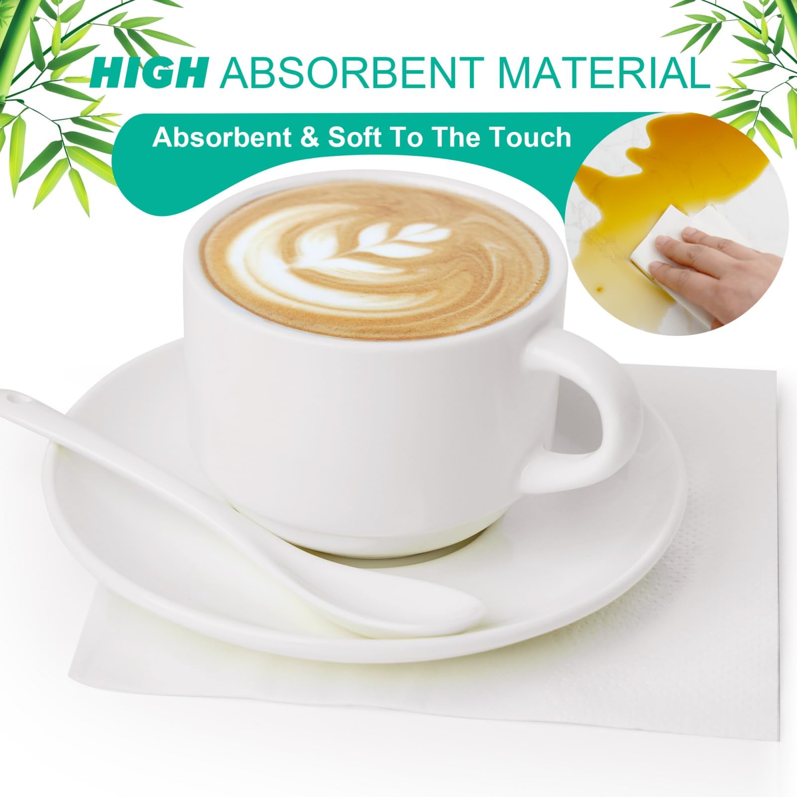 JINVOGREEN Beverage Napkins for Cocktails & Parties

