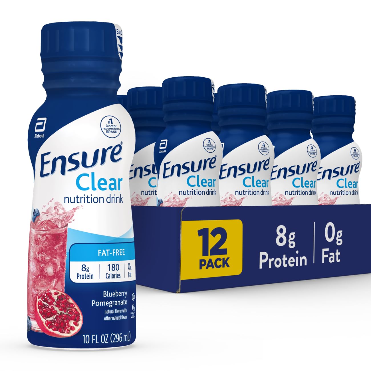 Ensure Liquid Clear Nutrition Drink 0g fat 8g protein

