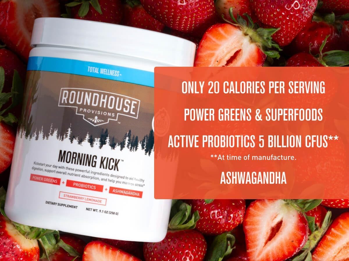 Morning Kick Greens Powder Chuck Norris Probiotics


