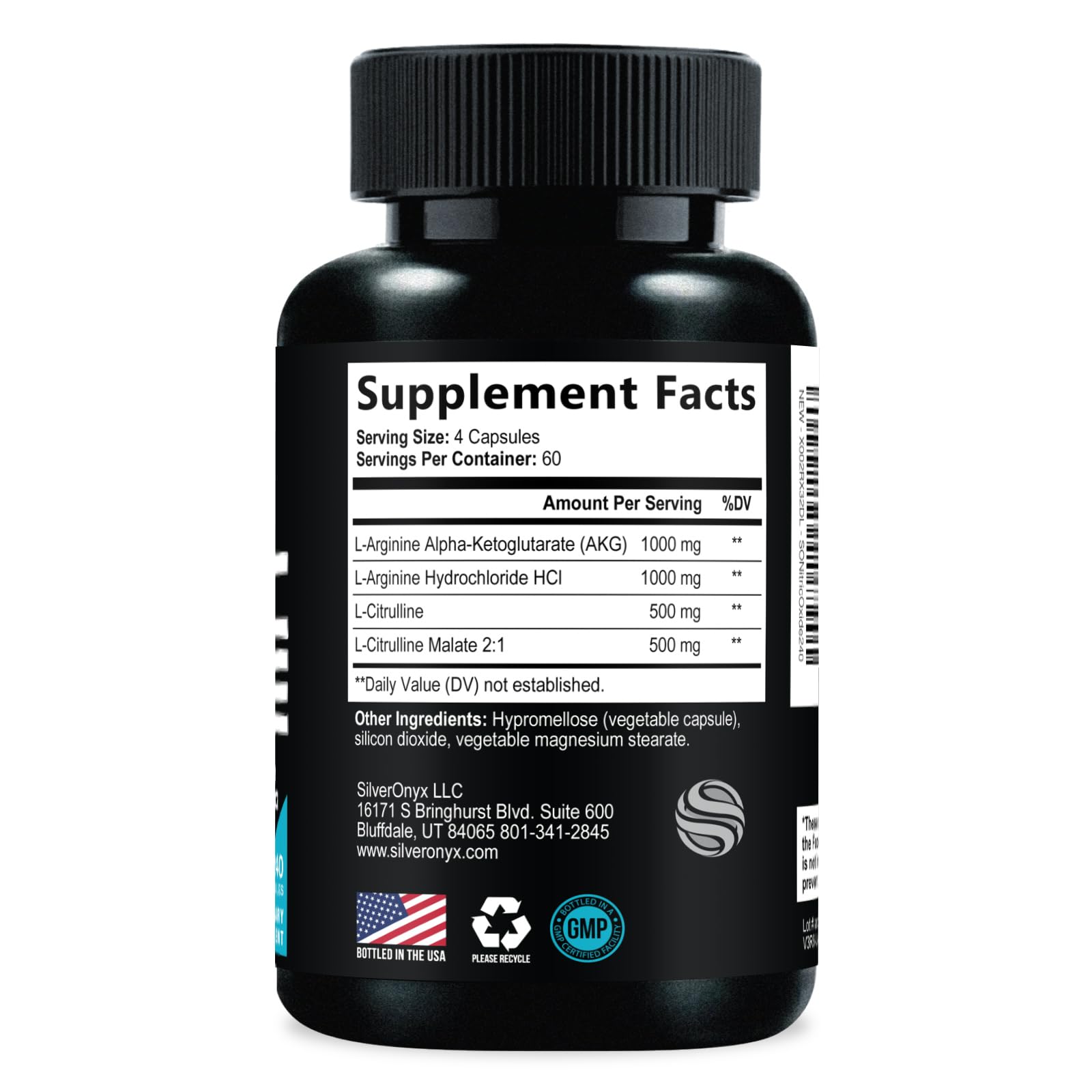 SilverOnyx Nitric Oxide Booster Extra Strength Pre Workout

