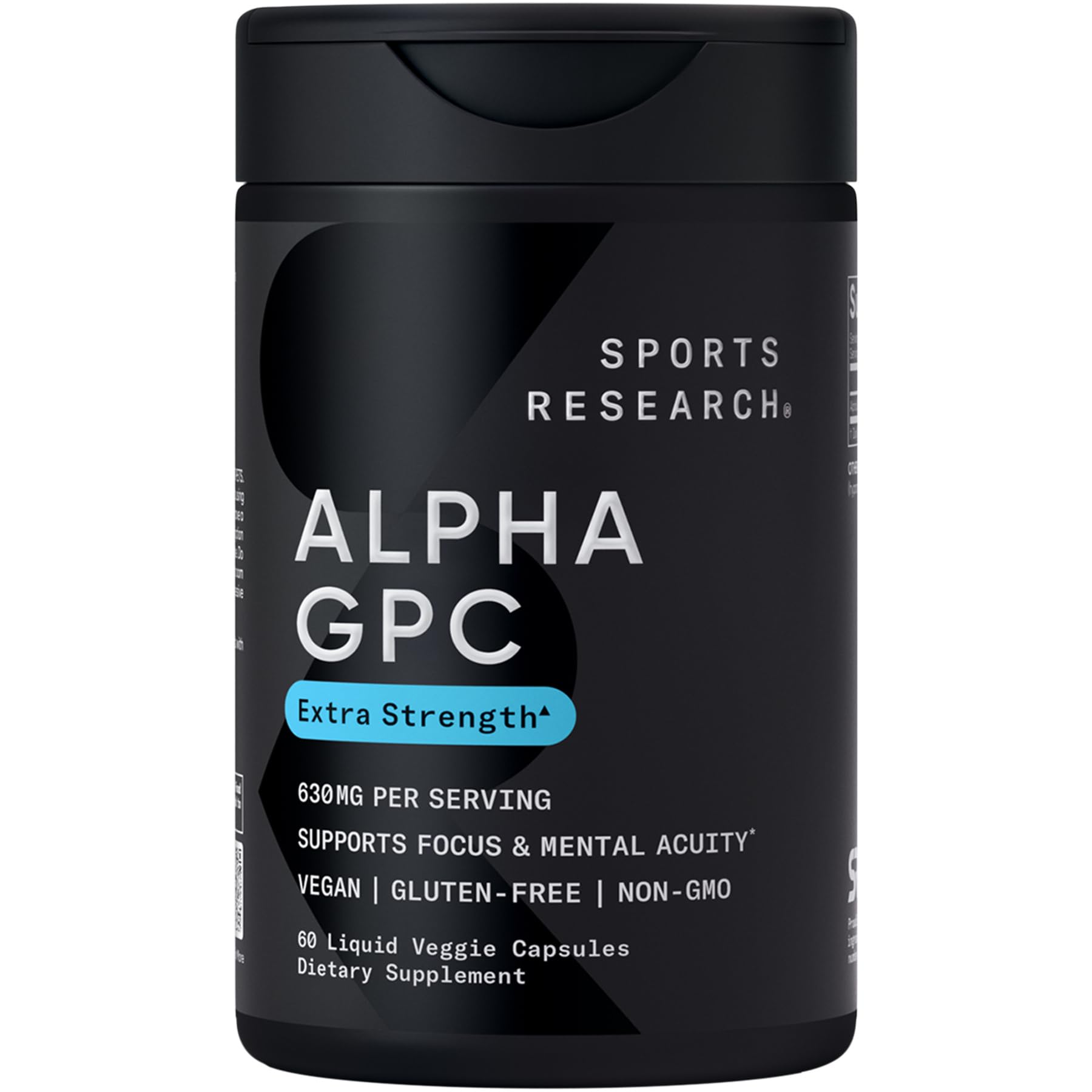 Sports Research Alpha GPC 630mg Extra Strength Focus

