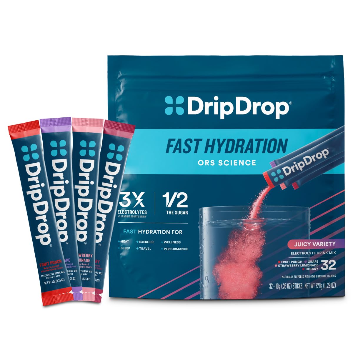 DripDrop Hydration Electrolyte Powder Drink Mix


