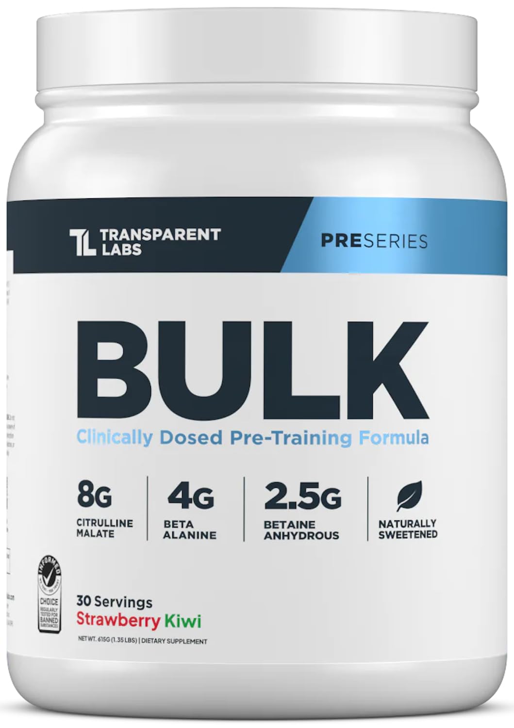 Transparent Labs Bulk Pre-Workout Powder